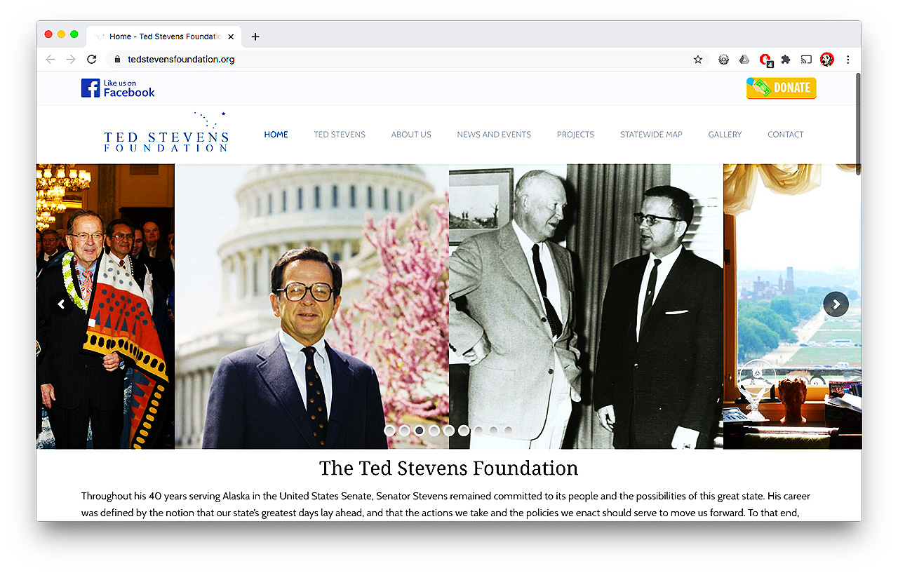 Ted Stevens Foundation Website Portfolio