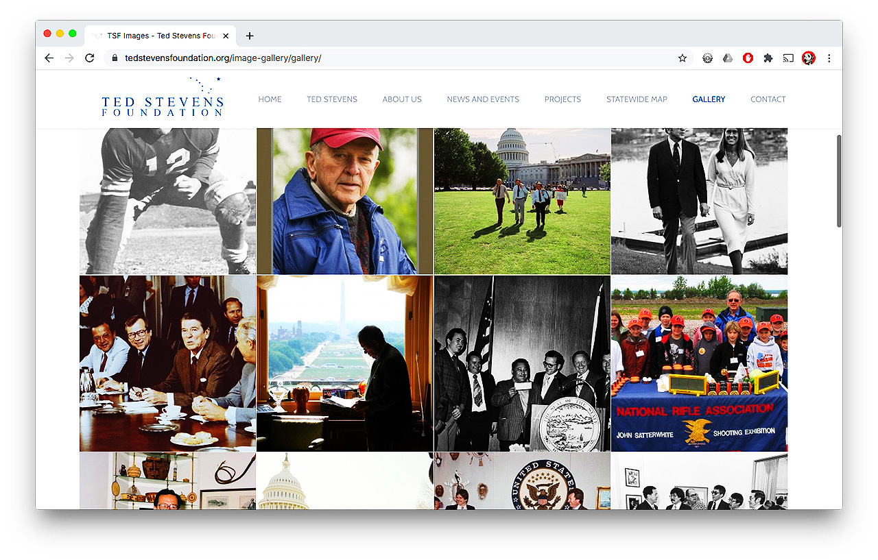 Ted Stevens Foundation Website Portfolio photos