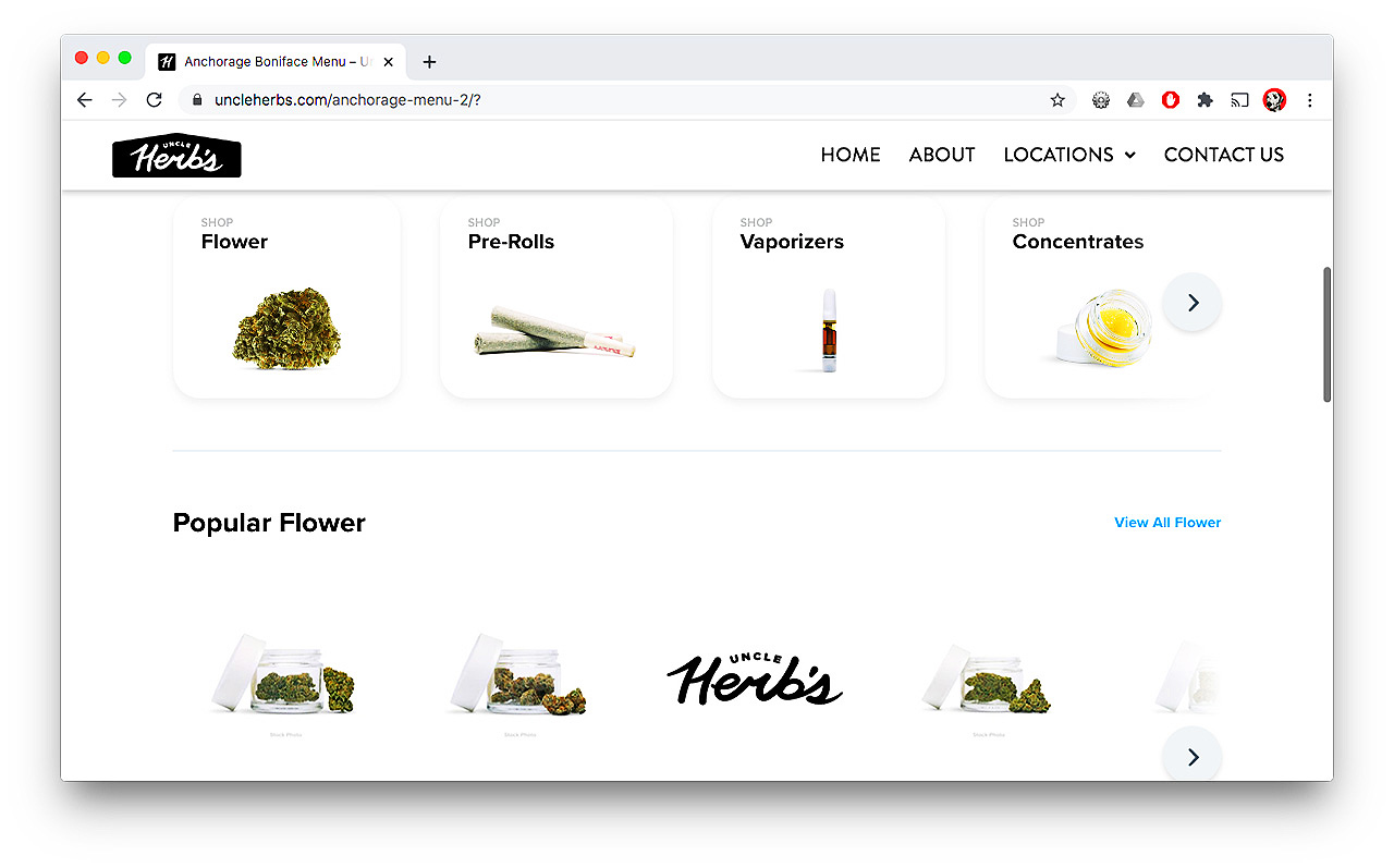Uncle Herbs Portfolio - Store Page