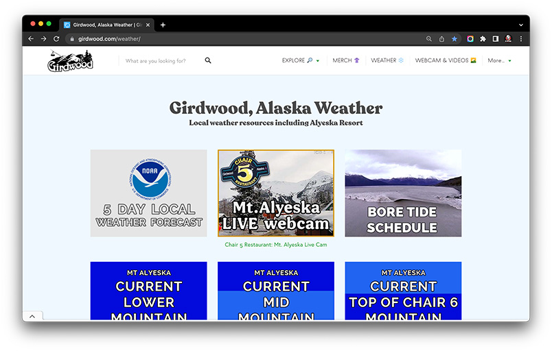 Girdwood.com web-page screenshot